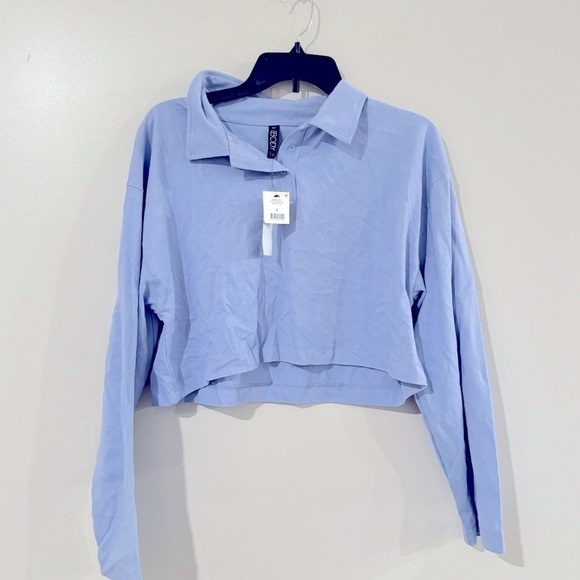 COTTON ON BODY WOMEN'S POLO LONG SLEEVE TOP BLUE SIZE S - Picture 5 of 6